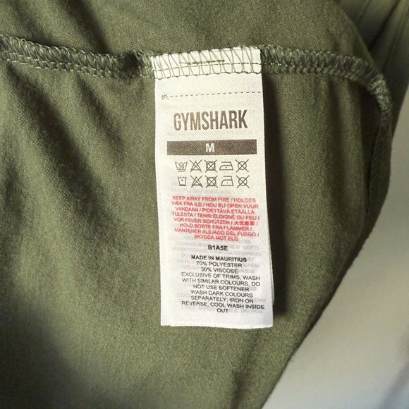 Gymshark Olive Green Training Drop Arm Tank Top Women's Size Medium M - Picture 4 of 5